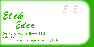 elek eder business card